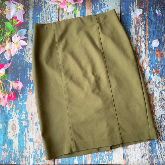 Van Heusen Dresses & Skirts - Van Heusen Green Pencil Skirt With Slit